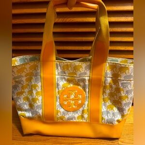 Tory Burch Elephant Canvas Tote Bag